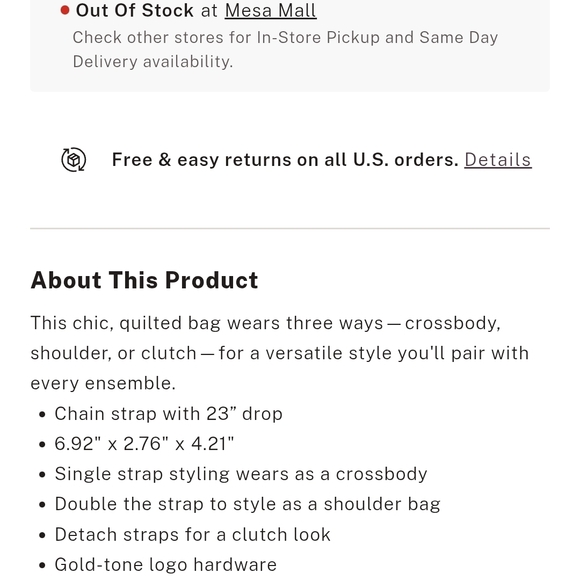 NWT! Victoria's Secret Tan MINI CONVERTIBLE Bag - Picture 10 of 11